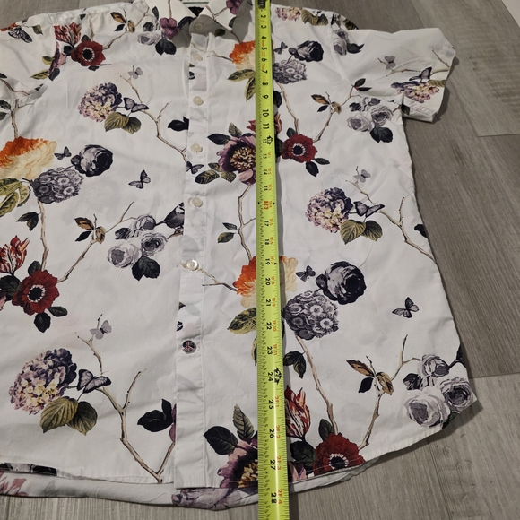 John Lennon Men's Floral Pattern Casual Shirt - Multicolor - Picture 8 of 11